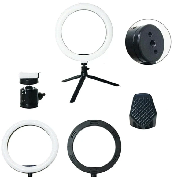 8inç 20cm Youtube Instagram Tiktok Selfie  Stüdyo Video Fotoğraf Ring Light  Tripod Led Halk ürün görseli 1