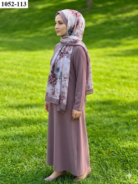 Moon Scarf Bambu Kraş Pamuk Şal (Gül Kurusu) 1052-113 ürün görseli 1