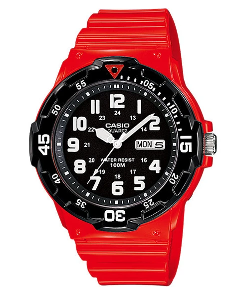Casio MRW-200HC-4BVDF Quartz Silikon Kırmızı Siyah Kadran 10 ATM 45 mm Erkek Kol Saati ürün görseli 1