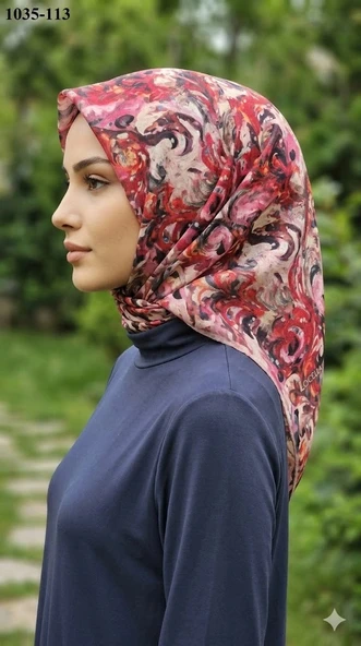Locella Soft Pamuk Eşarp (pembe-kırmızı) 1035-113 ürün görseli 1