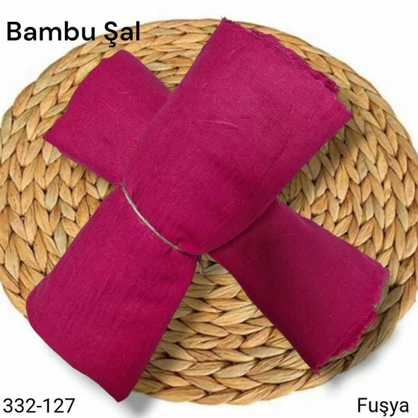Bambu Kraş Şal (Fuşya) 332-127 ürün görseli 1