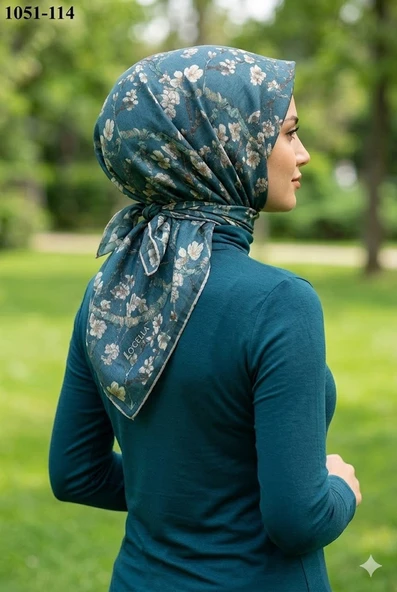 Locella Soft Pamuk Eşarp (Petrol) 1051-114 ürün görseli 1
