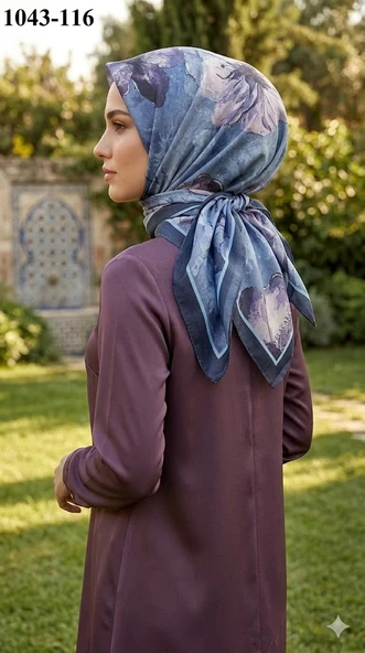 Velscarfs Soft Pamuk Parla Eşarp (Lacivert) 1043-116 ürün görseli 1