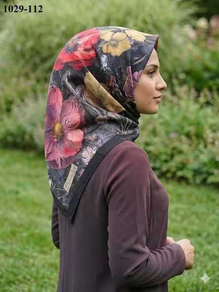 Belinda Scarf Bambu Pamuk Eşarp (Siyah) 1029-112 ürün görseli 1