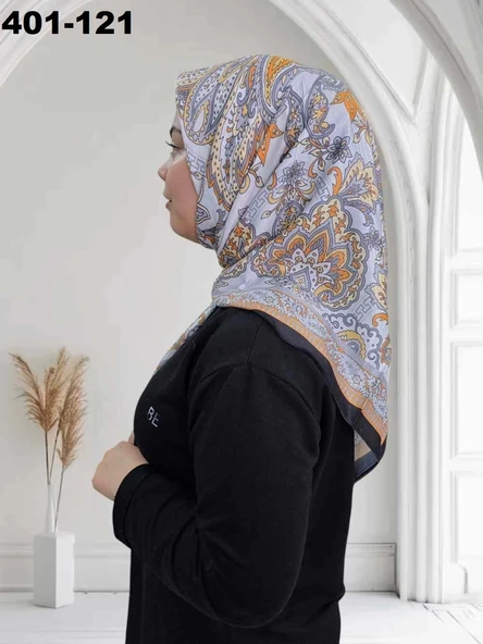 Eylül İpek Etnik Desen Soft Eşarp 401-121 ürün görseli 1