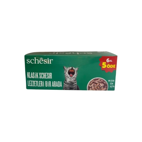 Schesir Multipack Karışık Kedi Yaş Maması 6x85 gr ürün görseli 1