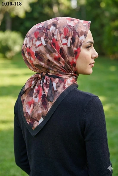 Moon Scarf Desenli Bambu Pamuk Eşarp 1010-118 ürün görseli 1
