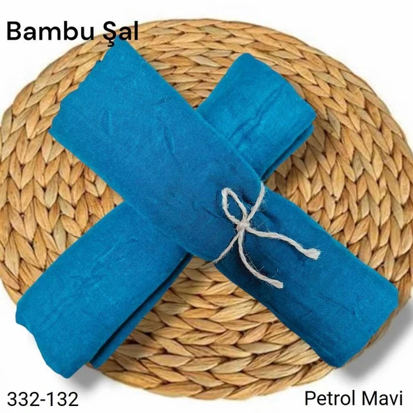 Bambu Kraş Şal (Petrol Mavi) 332-132 ürün görseli 1