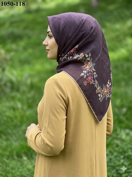 Locella Soft Pamuk Eşarp (Koyu Mor) 1050-118 ürün görseli 1