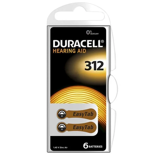 Duracell 312 No Kulaklık Pili (6'Lı Paket) ürün görseli 1