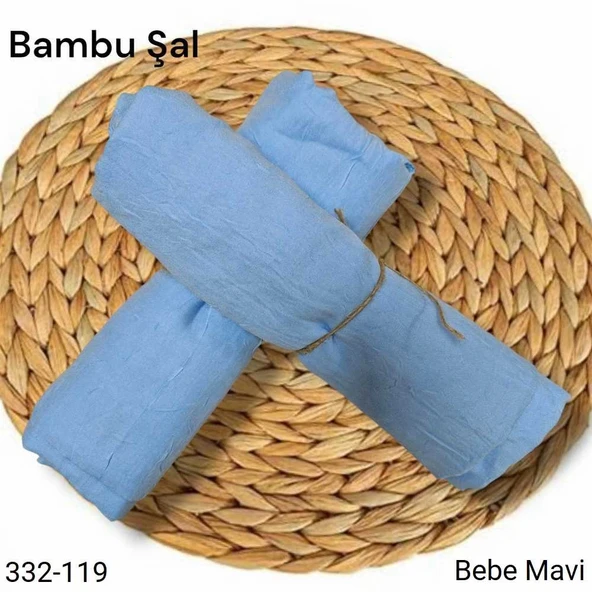 Bambu Kraş Şal (Bebe Mavisi) 332-119 ürün görseli 1