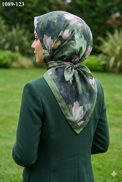 Velscarfs Soft Pamuk Parla Eşarp (Yeşil) 1089-123 ürün görseli 1