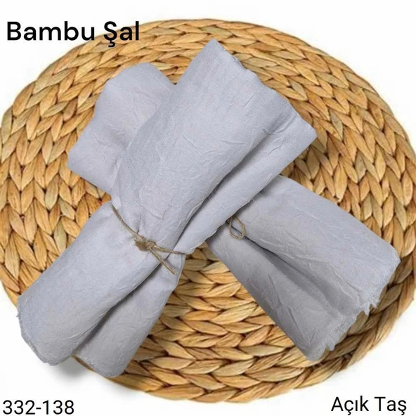 Bambu Kraş Şal (Açık Taş) 332-138 ürün görseli 1