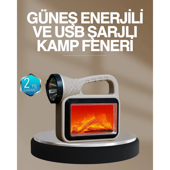 Solar COB Alev Efektli Lamba – Güneş Enerjili, Suya Dayanıklı, Taşınabilir ürün görseli 1