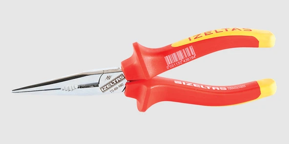 İzeltaş 3220 13 6180 1000V İzoleli Düz Uçlu Kargaburun 180 mm VDE ürün görseli 1