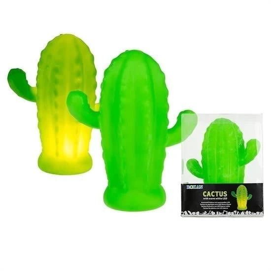 Pilli Silikon Led Işıklı Sevimli Kaktüs Gece Lambası Aydınlatması ürün görseli 1