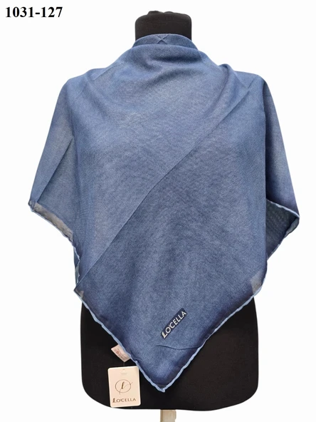 Locella Soft Pamuk Eşarp (Mavi) 1031-127 - Resim 2