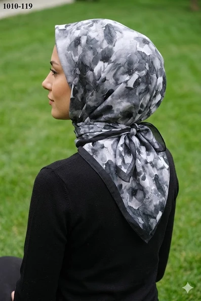 Moon Scarf Desenli Bambu Pamuk Eşarp 1010-119 ürün görseli 1