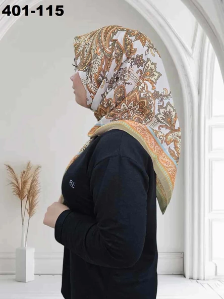 Eylül İpek Etnik Desen Soft Eşarp 401-115 ürün görseli 1