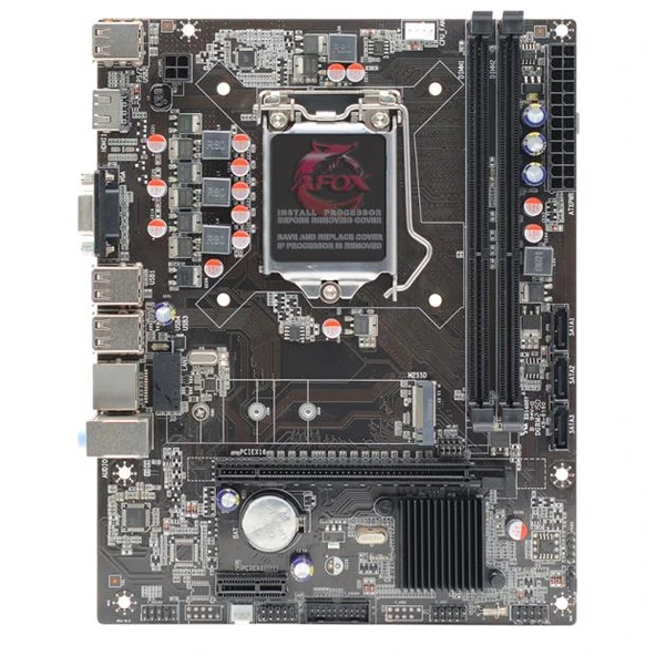 AFOX IH61-MA5-V6 H61 2xDDR3 VGA+HDMI 1x LAN 1X M.2 NVMe Gen3 1155 PIN ANAKART ürün görseli 1
