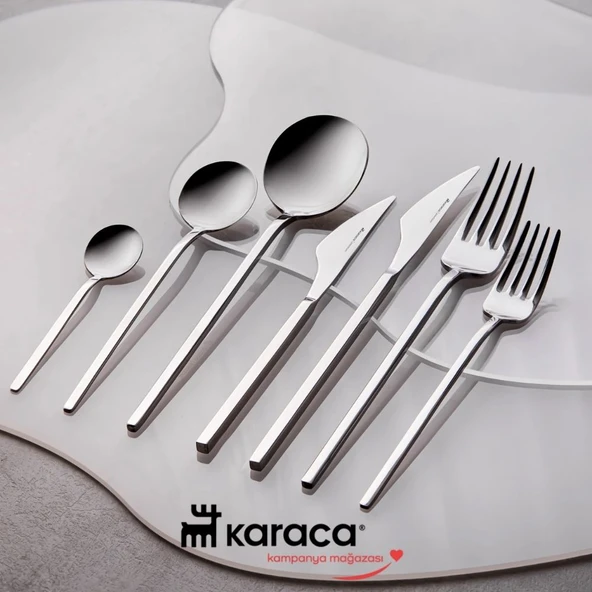 Karaca Premium Fortuna Platin 12 Kişilik 84 Parça Çatal Kaşık Bıçak Takımı ürün görseli 1