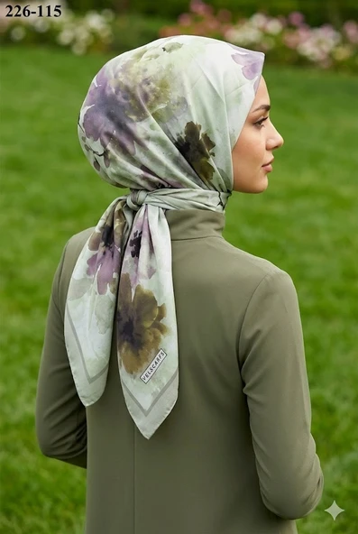 Velscarfs Soft Pamuk Parla Eşarp (Yeşil) 226-115 ürün görseli 1