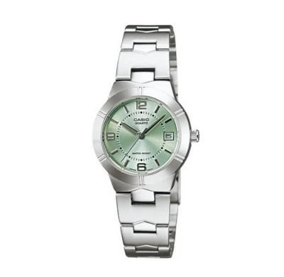 Casio LTP-1241D-3ADF Quartz Çelik Gri Yeşil Kadran 25 mm Kadın Kol Saati ürün görseli 1