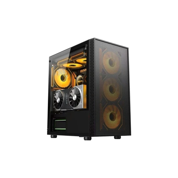 AZTECH 600w SKYLINE AZT04 RGB Gaming Mid-Tower Pc Kasası ürün görseli 1