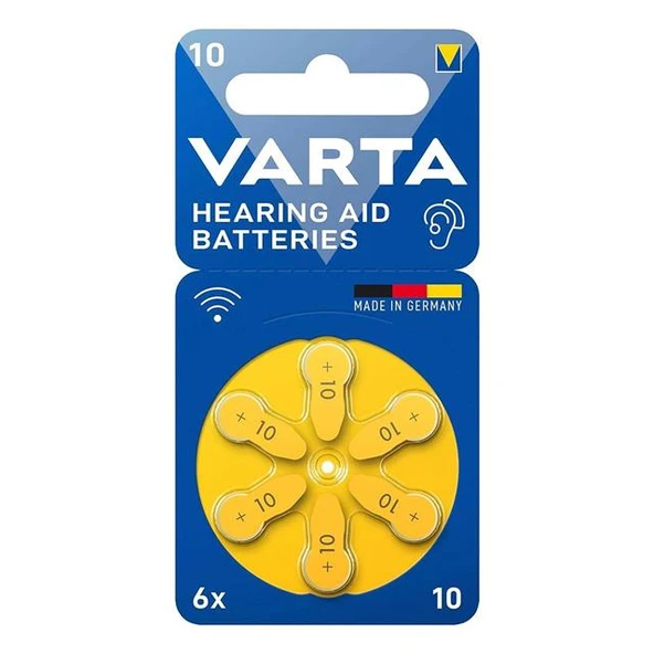 Varta 10 Numara Kulaklık İşitme Cihazı Pili (6'Lı Paket) ürün görseli 1