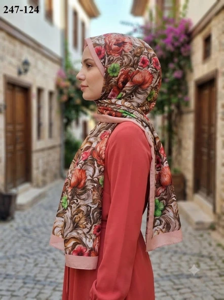 Sharell Fransız İpeği Şal (Pişmiş Ayva) 247-124 ürün görseli 1