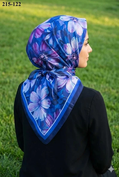 Velscarfs Soft Pamuk Parla Eşarp (Lacivert) 215-122 ürün görseli 1
