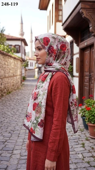 Sharell Fransız İpeği Şal (Mürdüm) 248-119 ürün görseli 1