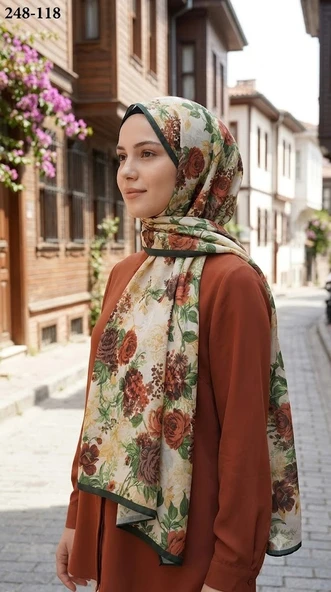 Sharell Fransız İpeği Şal (Zümrüt Yeşili) 248-118 ürün görseli 1
