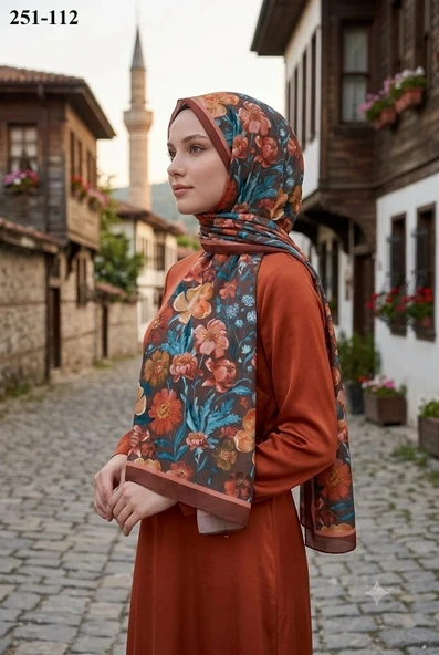 Sharell Fransız İpeği Şal (Bakır) 251-112 ürün görseli 1