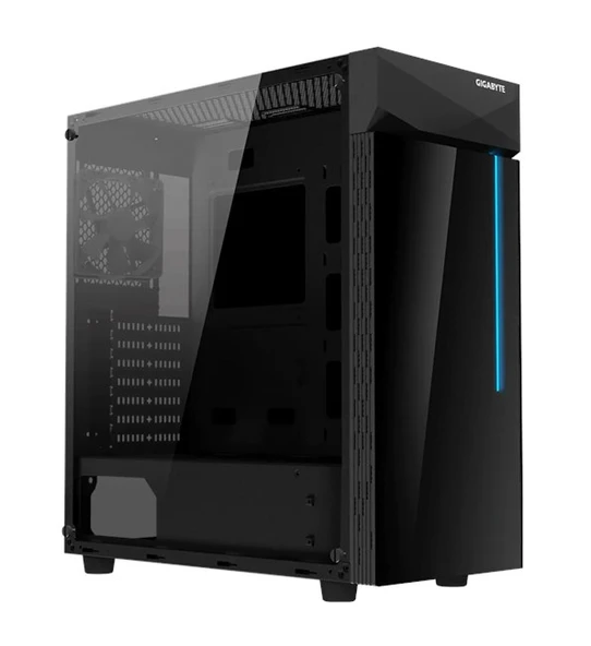 Gigabyte C200G 1X120 MM USB 3.0 Temper Mid Tower Bilgisayar Kasası Siyah ürün görseli 1