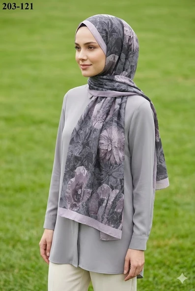 Moon Scarf Bambu Kraş Pamuk Şal (Kirli Gül) 203-121 ürün görseli 1