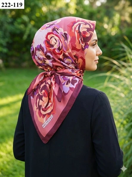 Velscarfs Soft Pamuk Parla Eşarp (Bordo) 222-119 ürün görseli 1