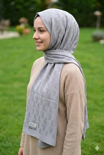 Moda Akyüz Ayrobin Jakar Şal (Gri) 214-115 ürün görseli 1