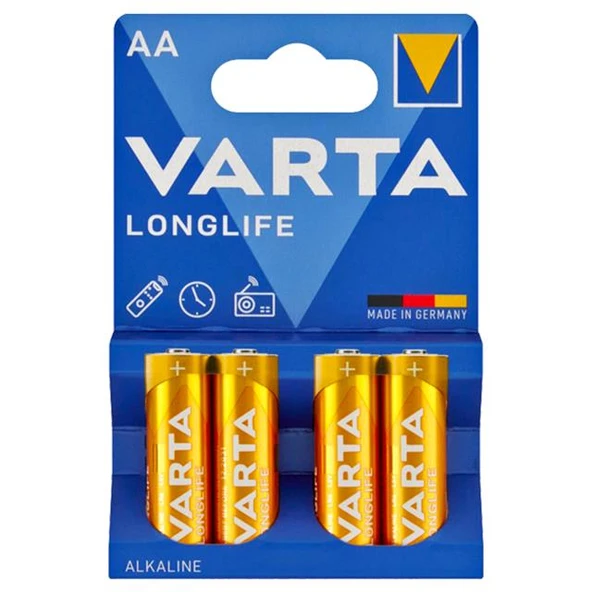 Varta Longlife Power Alkalin AA Kalem Pil 4'Lü Paket ürün görseli 1