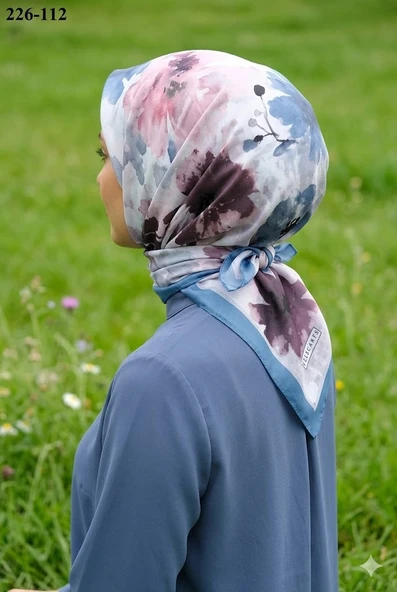 Velscarfs Soft Pamuk Parla Eşarp (İndigo) 226-112 ürün görseli 1