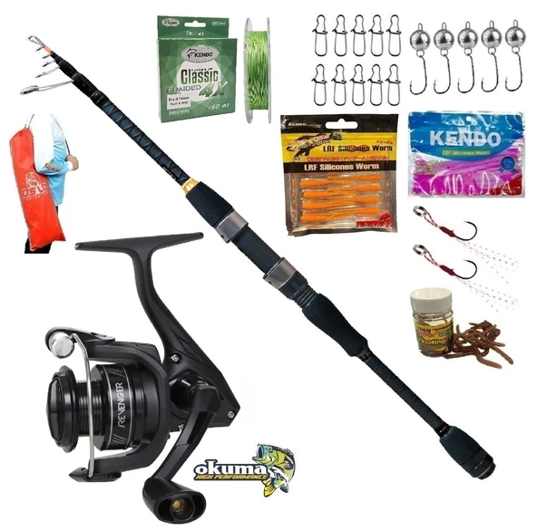 Okuma Revenger Rv-2000A 2.28mm 0,5-10gr Ryuji Rock Fish Lrf Olta Takımı Seti ürün görseli 1