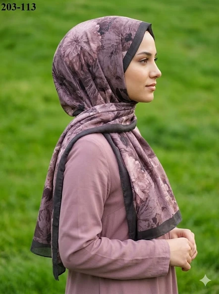 Moon Scarf Bambu Kraş Pamuk Şal (Kahve) 203-113 ürün görseli 1