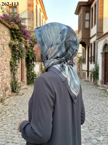 Moon Scarf Desenli Bambu Pamuk Eşarp 262-113 ürün görseli 1