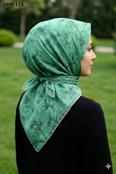 Locella Soft Pamuk Eşarp (Elma Yeşili) 1095-124 ürün görseli 1