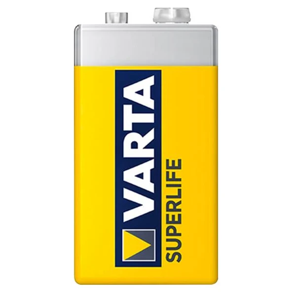 Varta Superlife Çinko 9 Volt Pil (12'Li Paket) ürün görseli 1