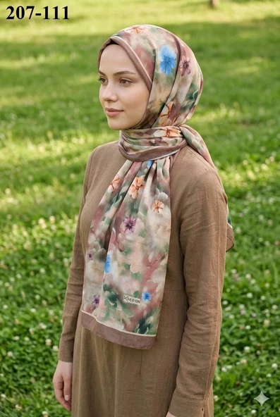 Moon Scarf Bambu Kraş Pamuk Şal (Karamel) 207-111 ürün görseli 1