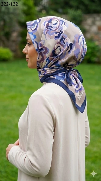 Velscarfs Soft Pamuk Parla Eşarp (Lacivert) 222-122 ürün görseli 1