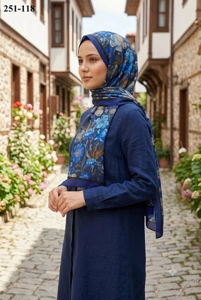 Sharell Fransız İpeği Şal (Morcivert) 251-118 ürün görseli 1