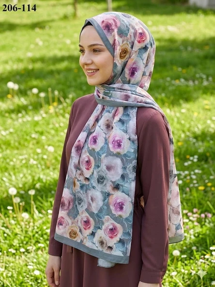 Belinda Scarf Bambu Kraş Pamuk Şal (Gri) 206-114 ürün görseli 1