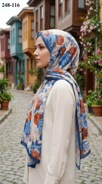 Sharell Fransız İpeği Şal (Koyu İndigo) 248-116 ürün görseli 1
